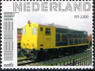 personalised stamp of The Netherlands with trains, trams, stations etc